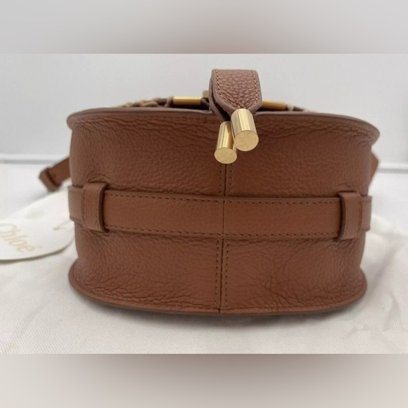 BRAND NEW CHLOE MARCIE CROSSBODY TAN LEATHER BAG PURSE - Picture 11 of 14